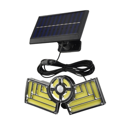 Solar three-head split street light household waterproof wall lamp