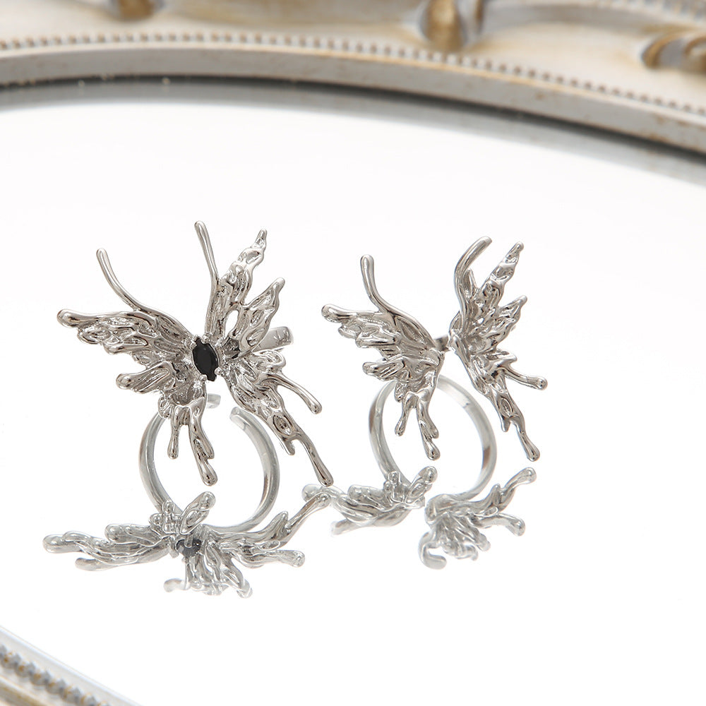 Liquid Butterfly Open Ring