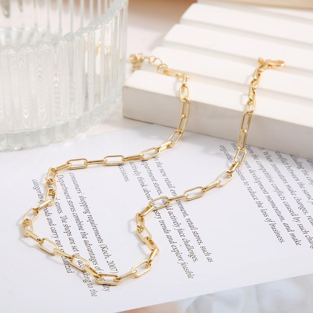 Paperclip Collarbone Chain Necklace