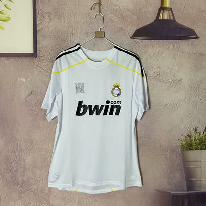 Camiseta retro de manga corta de local de Kaká Alonso Ronaldo Guti del Real Madrid 09-10
