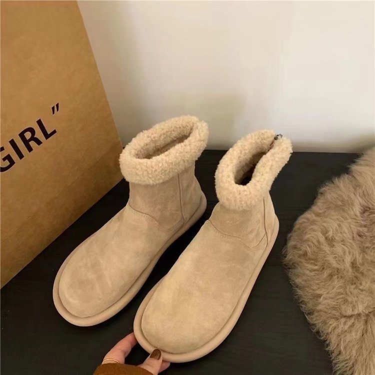 Short suede thermal shoes