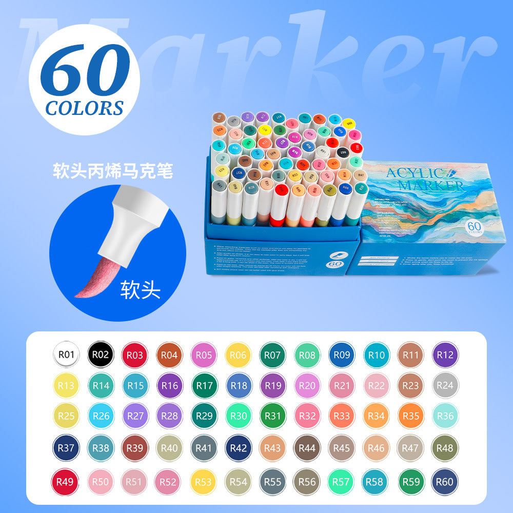 Soft Head Acrylic Marker Set