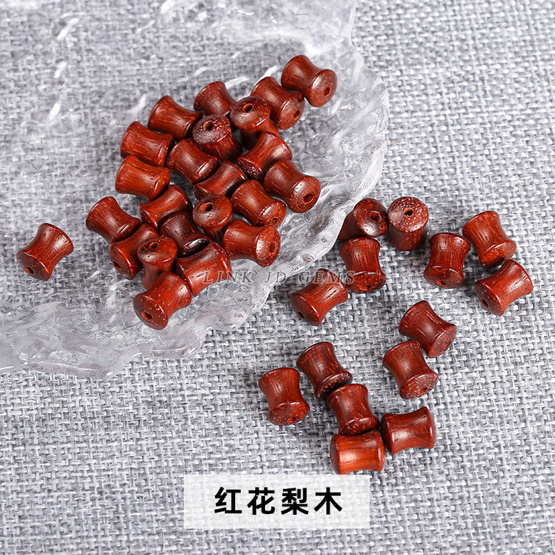 Green sandalwood slub beads Golden silk sandalwood loose beads