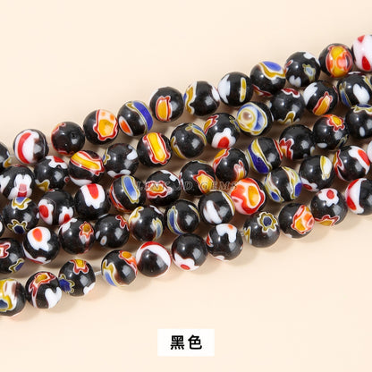 Perlas sueltas de pétalos esmaltados de colores de 6/8/10 mm 