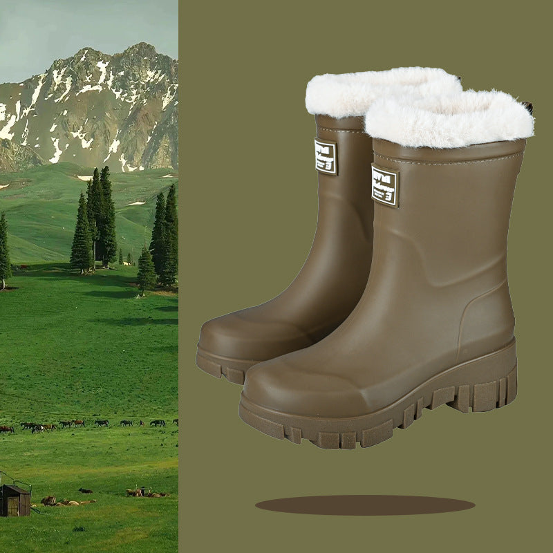 Rain boots thick-soled wear-resistant work shoes