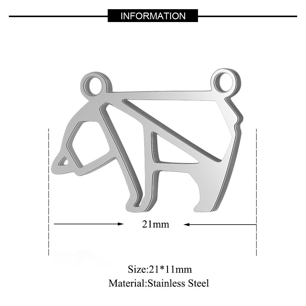 5 pcs/titanium steel jewelry map pineapple pendant accessories