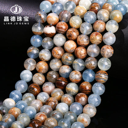 Blue calcite loose beads