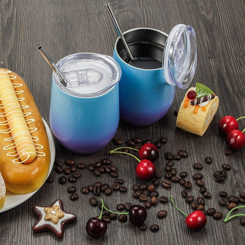 12oz big belly stainless steel double layer thermos cup