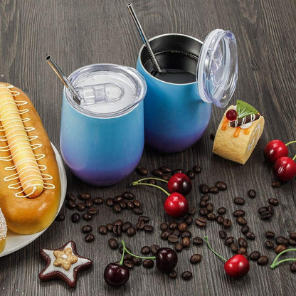 12oz big belly stainless steel double layer thermos cup