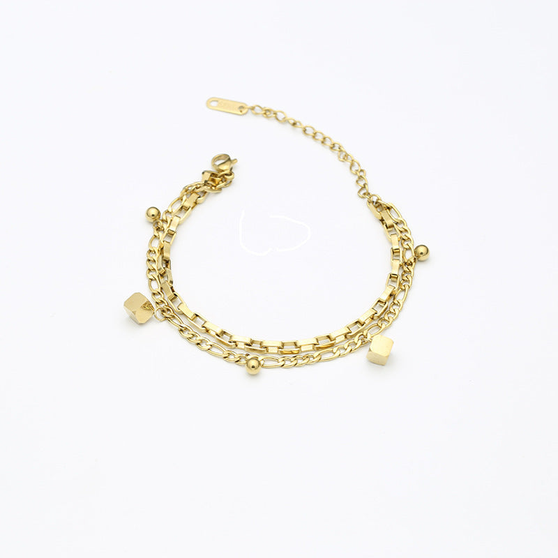 Double Geometric Square Bracelet Fashion