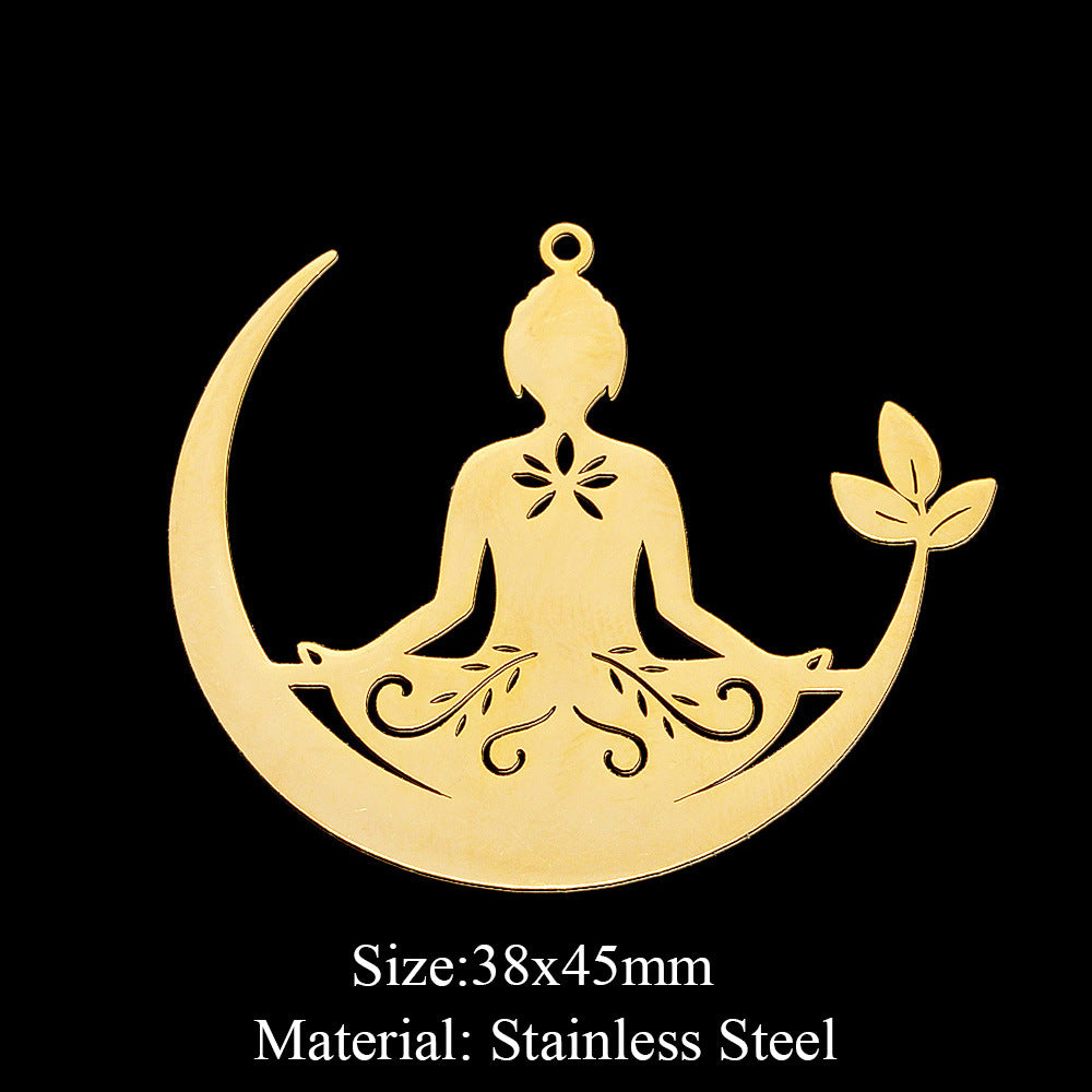 5 pcs/bag, eye fairy face pendant.