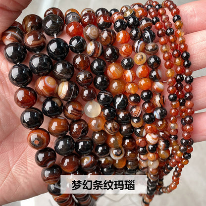 Striped agate loose beads