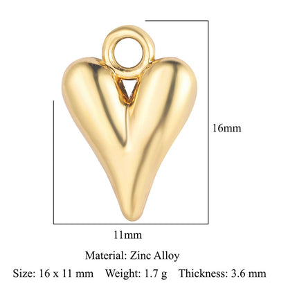 5 pcs/bag flower love rose alloy pendant