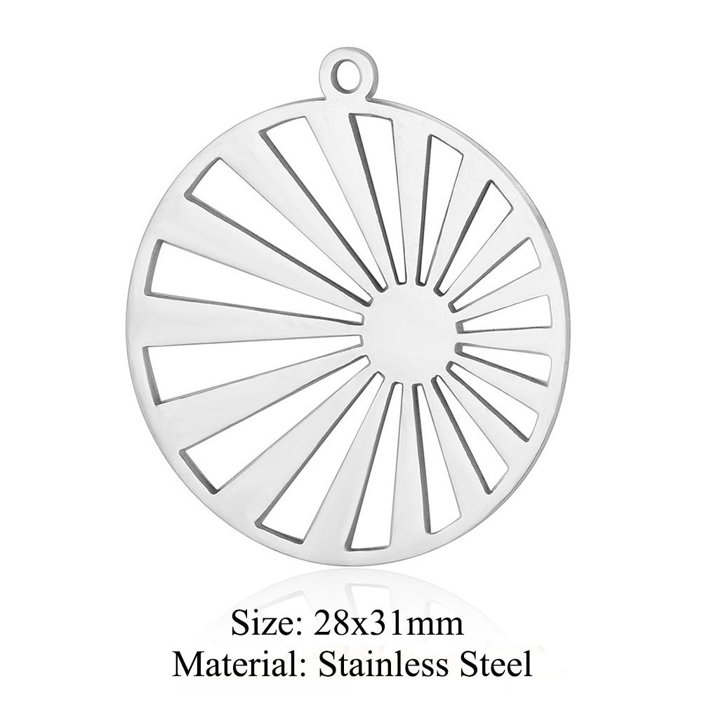 5 pcs/bag witch titanium steel pendant peach heart cross