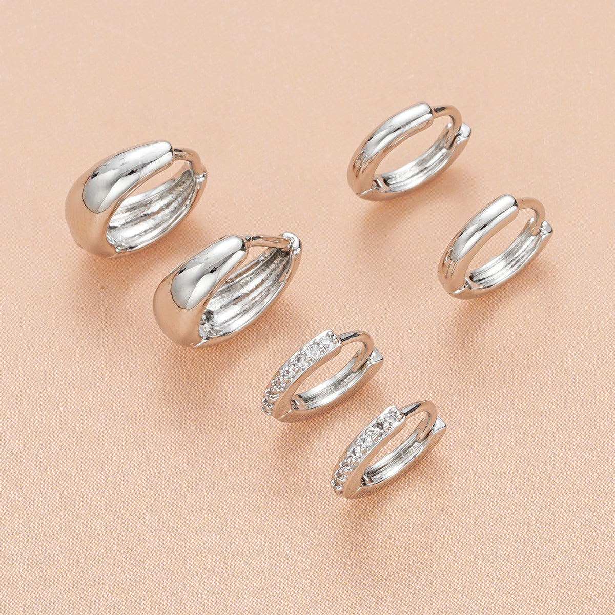 Diamond Teardrop Earring Set (3-piece)