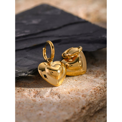 16k gold heart earrings