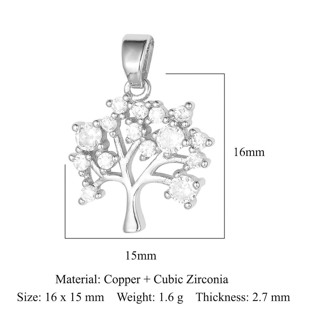 Color zirconium copper micro-inlaid zircon necklace pendant