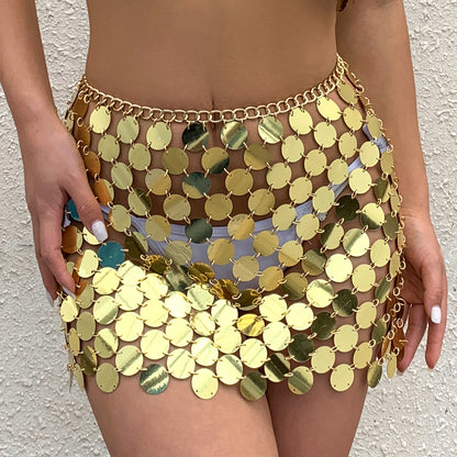 Cadena corporal con lentejuelas sexy para mujer 