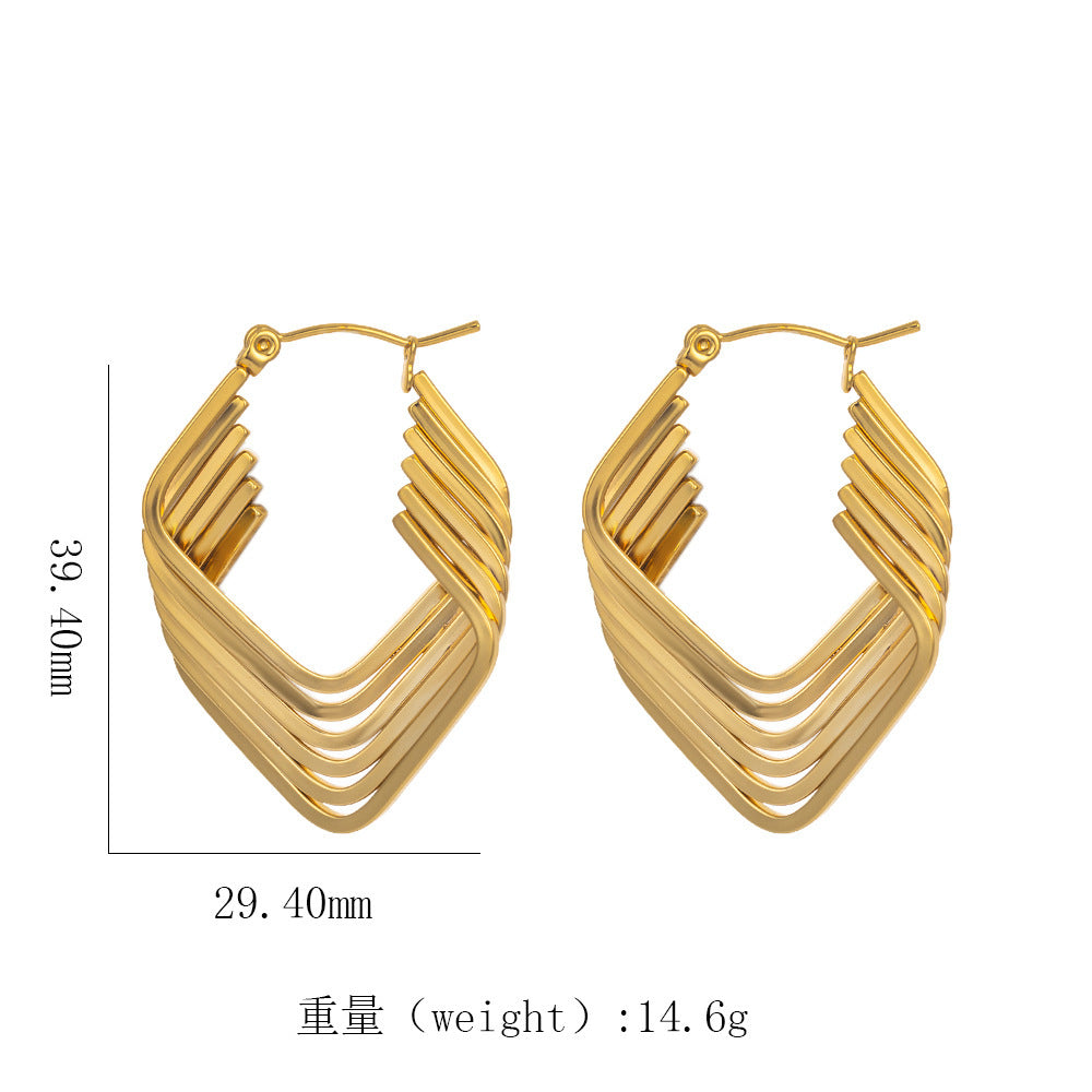 Hollow Love Wheat Ear Earrings