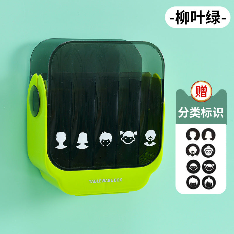 7-Slot Utensil Holder, No-Punch Drainage Box