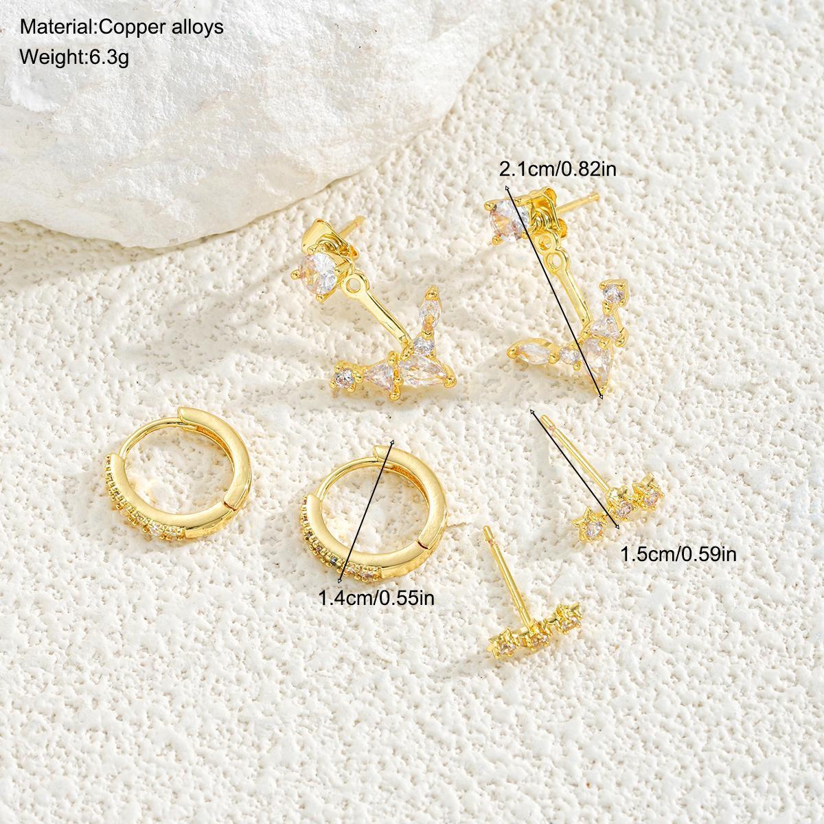 Zircon Two-Wear Earring Set
