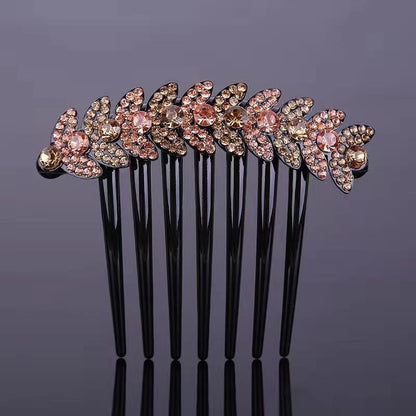 Full Diamond Acrylic Plug Comb Disc Hair Comb Hair Accessories