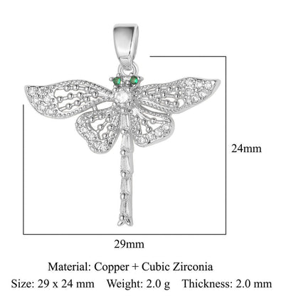 3 pcs/pack, rose copper zircon pendant DIY.