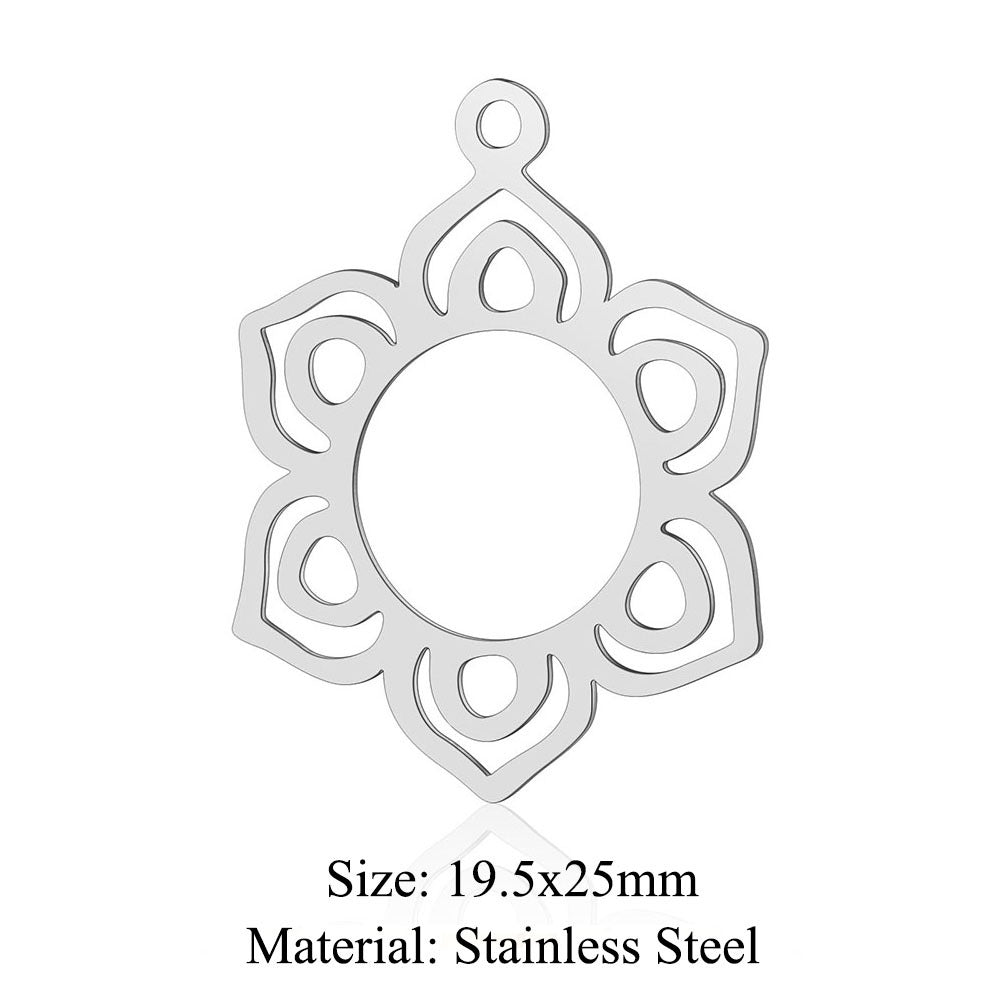 5 pcs/bag Feather wings Titanium steel pendant