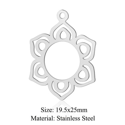 5 pcs/bag Feather wings Titanium steel pendant