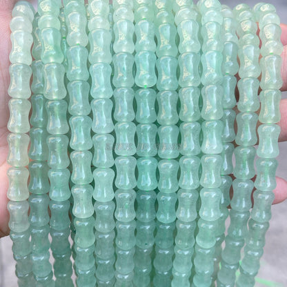 8X12mm Green Dongling Bamboo Beads Loose Beads