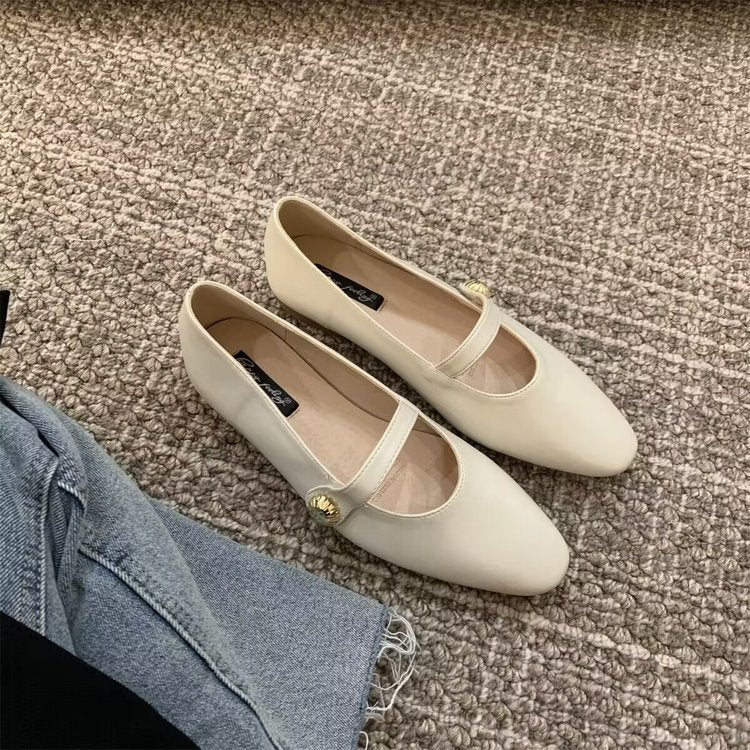 Comfortable square head shallow mouth flats