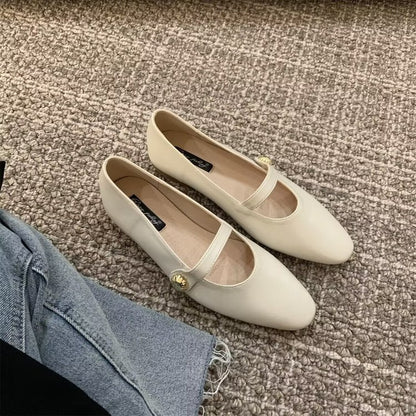 Comfortable square head shallow mouth flats