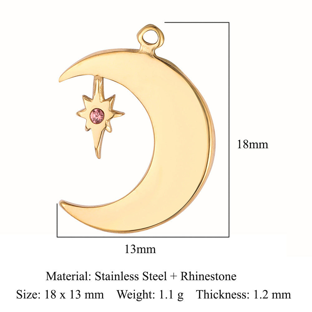 French diamond flower titanium steel pendant