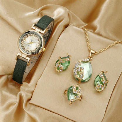 Quartz watch jewelry set