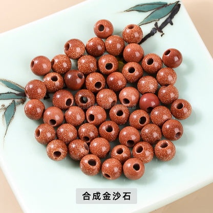 agate large hole beads DIY necklace positioning beads
