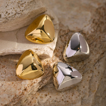 3D triangle earrings