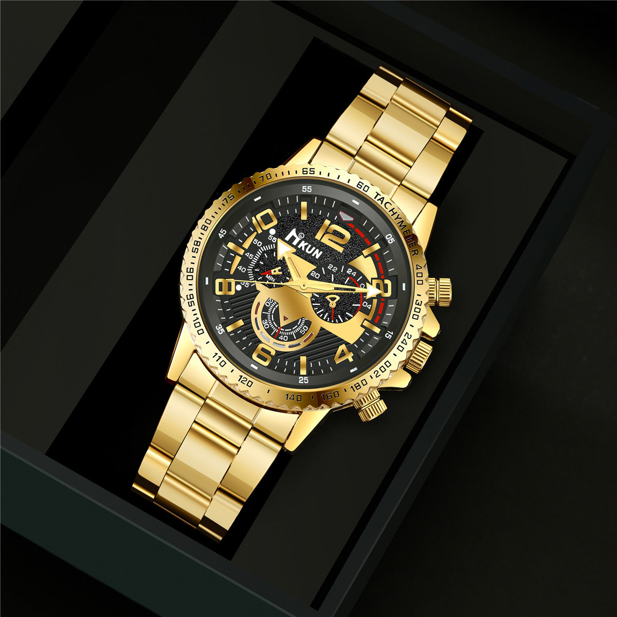 Versatile Steel Belt Quartz Watch Cross Jewelry