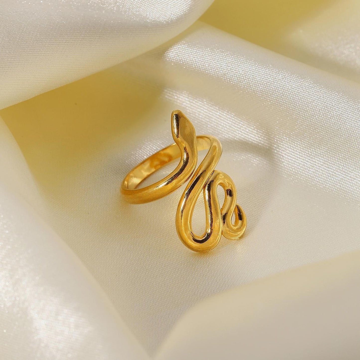Anillo abierto serpiente 