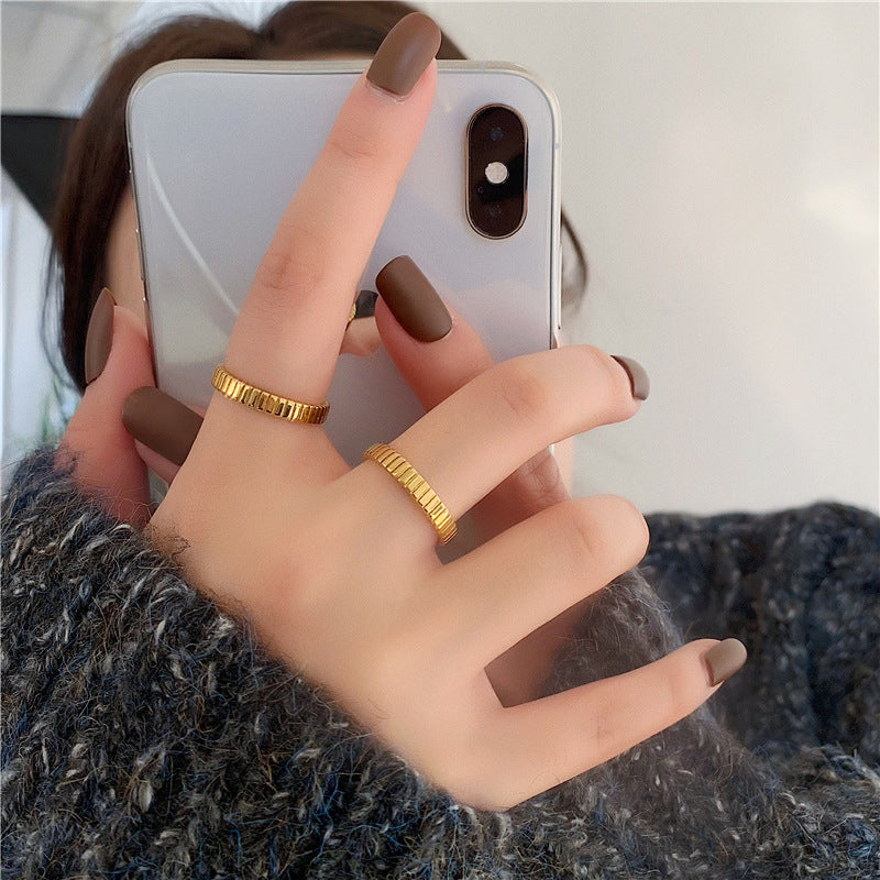 Women's 18K Gold-Plated Minimalist Fashion Ring