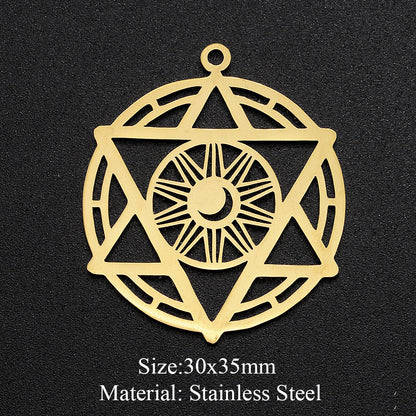 5 pcs/pack moon geometry accessories DIY pendant