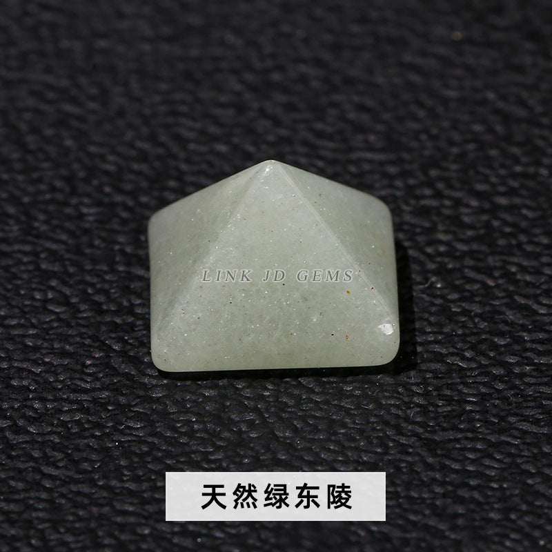 Crystal pyramid ring surface agate jade ring surface