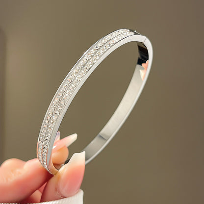 Four-leaf clover gypsy titanium steel bracelet