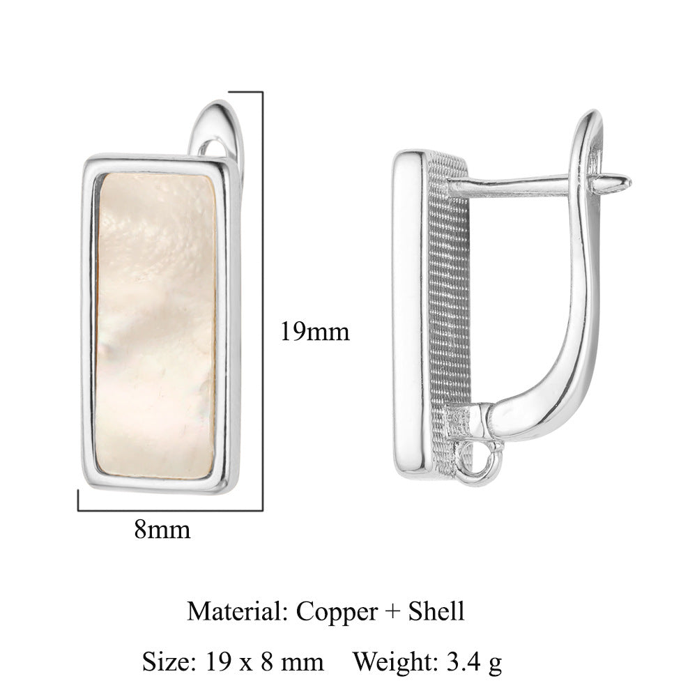 Round shell women's ear buckle