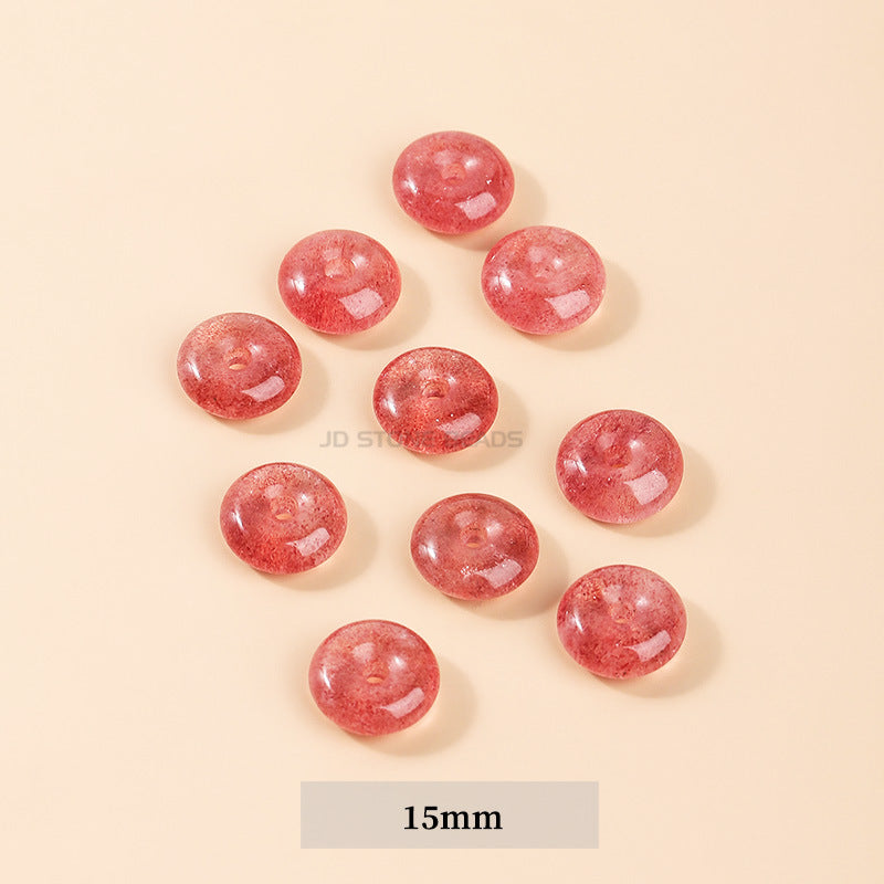 Gray Moonlight Pixiu Red Strawberry Crystal Pendant