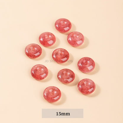Gray Moonlight Pixiu Red Strawberry Crystal Pendant