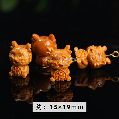 Barbie sandalwood Sanbao Longfu Longyuan Baolong carving accessories