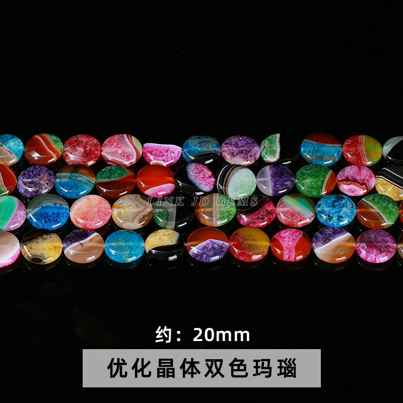 Color dragon agate water drop loose beads