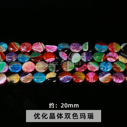 Color dragon agate water drop loose beads