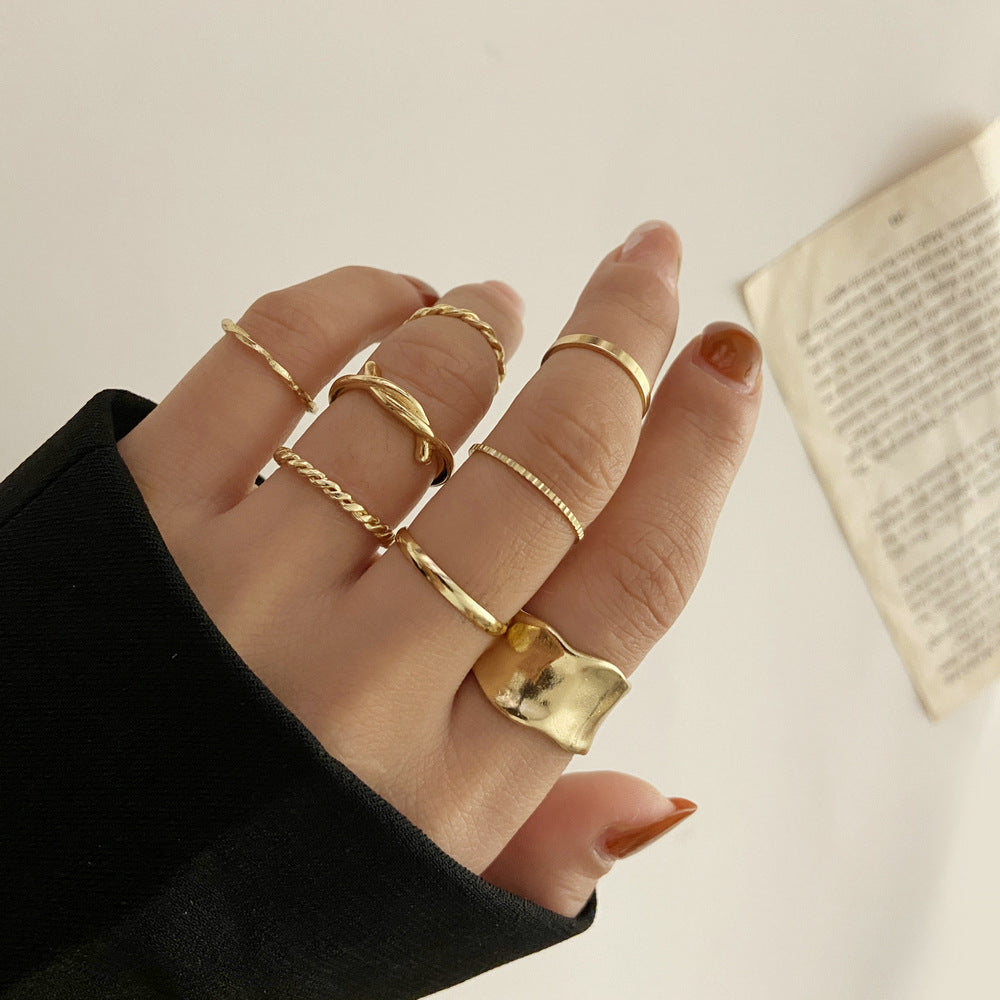 8-Piece Alloy Ring Set