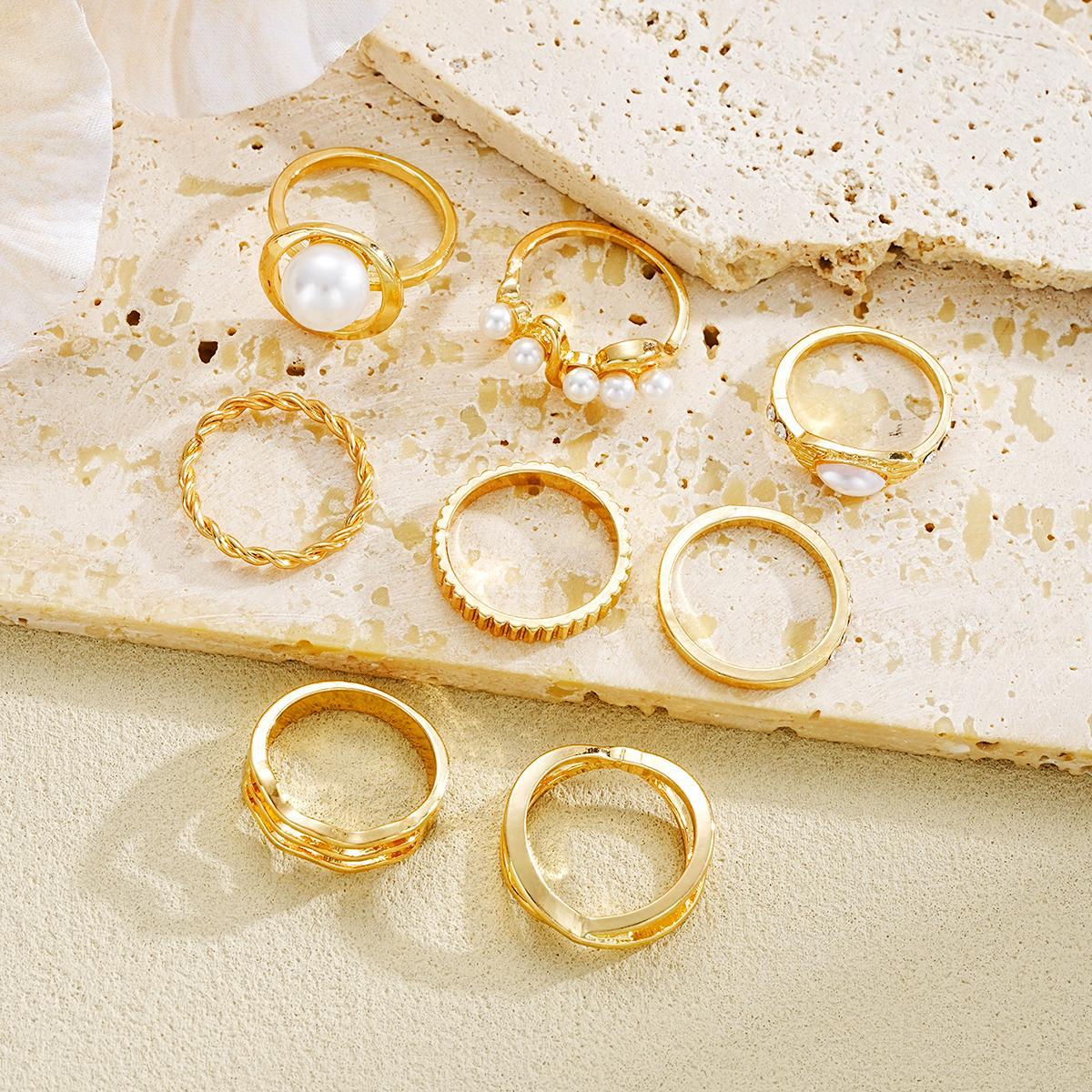 French Gold-Plated Wave Ring